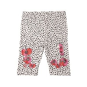 NWT White and Black Polka Dot Capri Leggings with Elastic Waistband